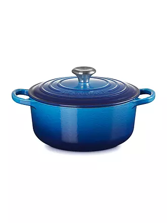 LE CREUSET | Bräter rund "Signature" 20cm/2,4l (Ofenrot) | blau